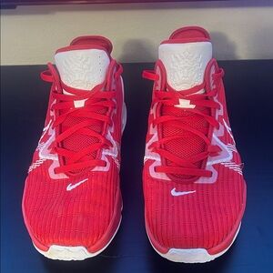 Nike Red and White Athletic Shoes